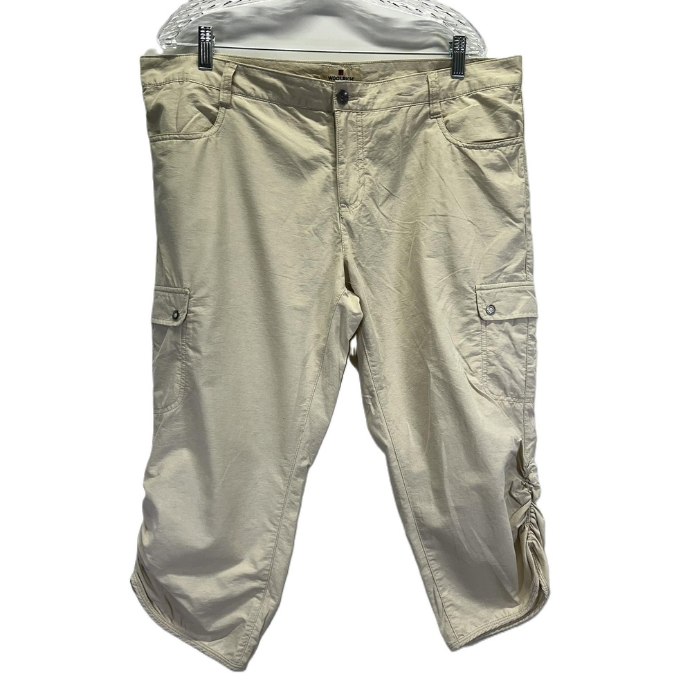Woolrich Tan Womens‎ Capri Cargo Hiking Outdoor Pants Size 12
